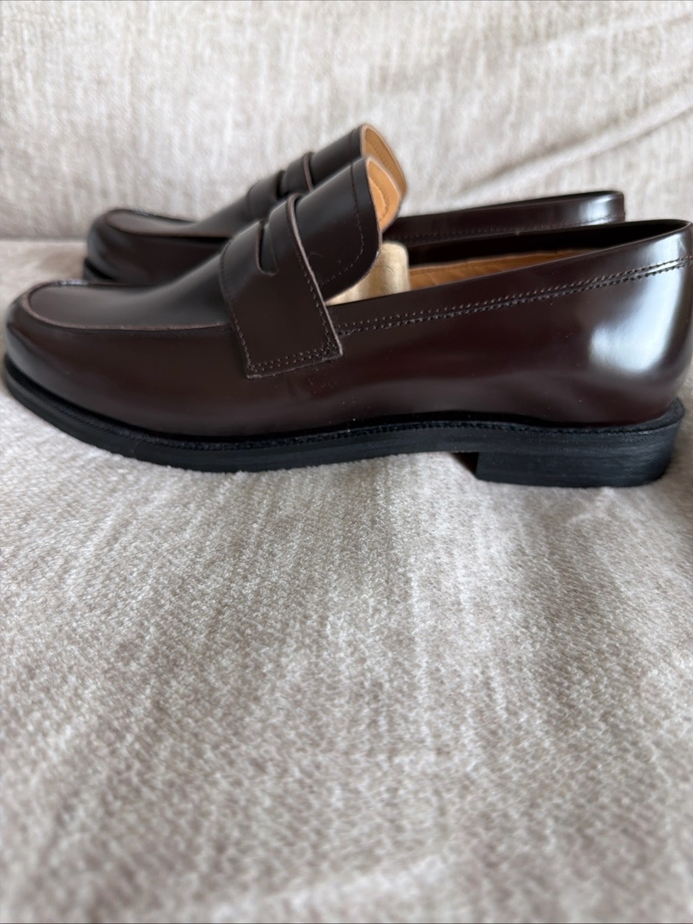Express Genuine Leather Loafer Dress Shoes - Dark Brown - Size 9.5 - NWT ($148)